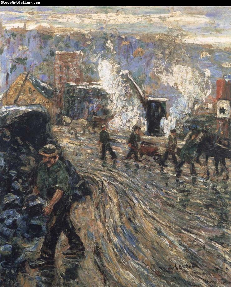 Ernest Lawson Building the New York